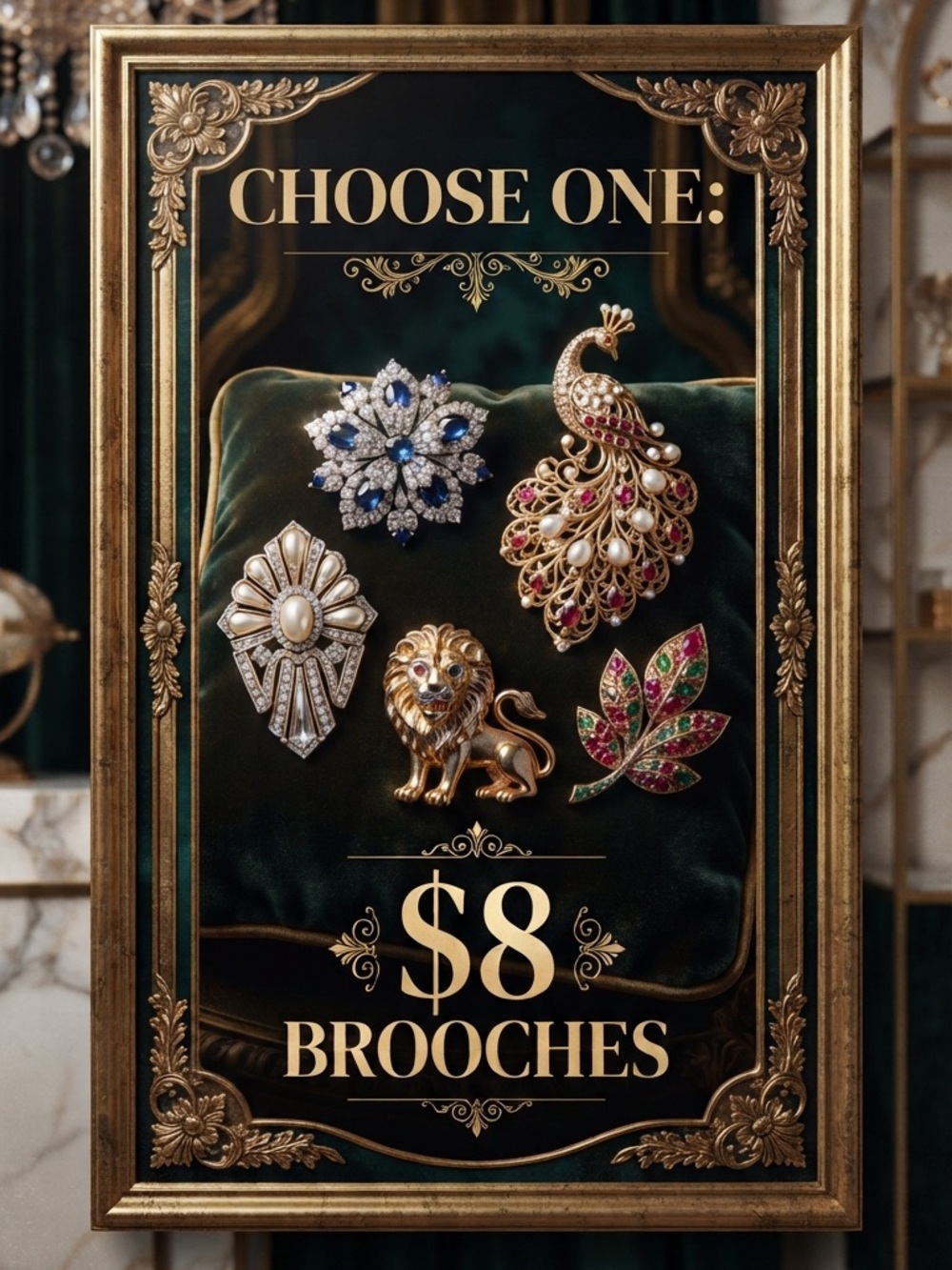 Choose One: $8 Brooches